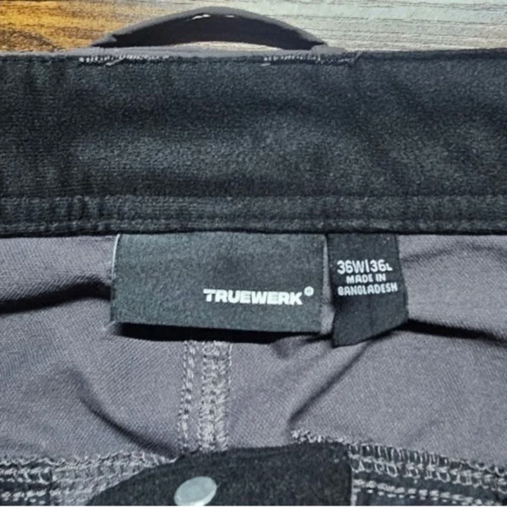 Truewerk T1 Werk Dark Gray Cargo Pants Men's Size 36x36